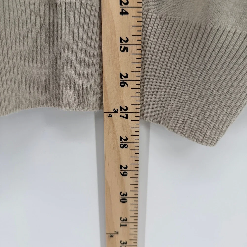 Bogner Men's L Crewneck Wool Blend Sweater Beige Knit Long Sleeve Italian‎ Yarn